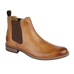 Roamers Mens Leather Gusset Boots / Tan